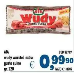 Del Prete Distribuzioni AIA wudy wurstel extra gusto suino offerta