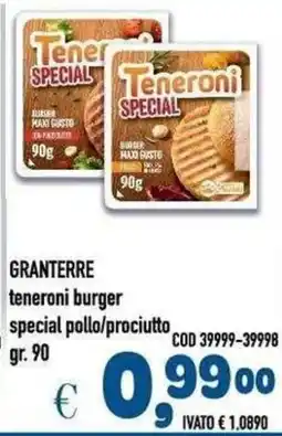Del Prete Distribuzioni teneroni burger special pollo/prociutto offerta
