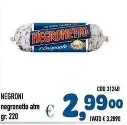 Del Prete Distribuzioni Negroni negronetto atm offerta