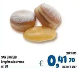 Del Prete Distribuzioni San Giorgio krapfen alla crema offerta
