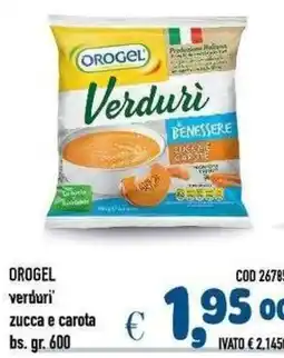 Del Prete Distribuzioni Orogel verduri zucca e carota offerta