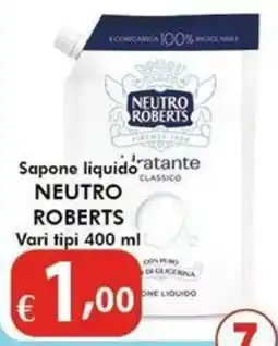 Bernava Sapone liquido trattante Neutro Roberts offerta