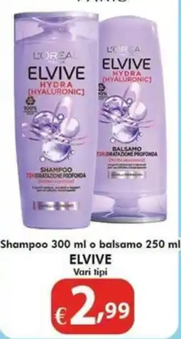 Bernava Shampoo o balsamo Elvive offerta