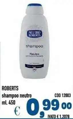 Del Prete Distribuzioni Roberts shampoo neutro offerta