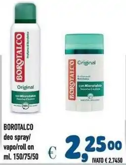 Del Prete Distribuzioni Borotalco deo spray/ vapo/roll on offerta