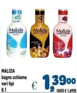 Del Prete Distribuzioni Malizia bagno schiuma offerta