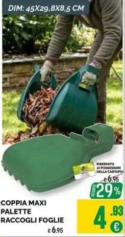 La Prealpina Coppia maxi palette raccogli foglie offerta