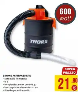 La Prealpina Bidone aspiracenere Thorx offerta