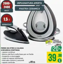 La Prealpina Ferro da stiro a caldaia offerta