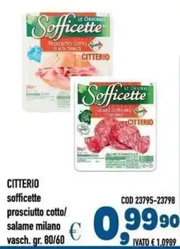 Del Prete Distribuzioni Sofficette prosciutto cotto/salame milano offerta