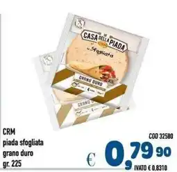 Del Prete Distribuzioni CRM piada sfogliata grano duro offerta