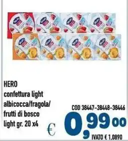 Del Prete Distribuzioni HERO confettura light albicocca/fragola/frutti di bosco light offerta