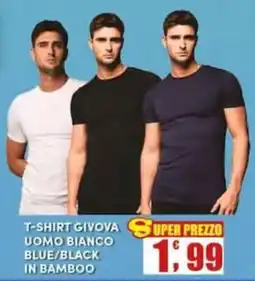 Maury's T-shirt Givova uomo bianco blue/black offerta