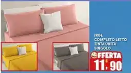 Maury's Irge completo letto tinta unita singolo offerta