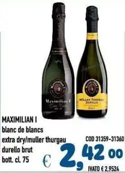 Del Prete Distribuzioni Maximilian I blanc de blancs offerta