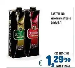 Del Prete Distribuzioni Castellino vino bianco/rosso offerta