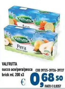 Del Prete Distribuzioni Valfrutta succo pera offerta