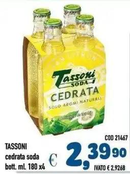 Del Prete Distribuzioni Tassoni cedrata soda offerta