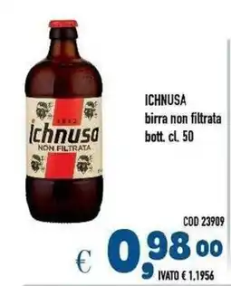 Del Prete Distribuzioni Ichnusa birra non filtrata offerta