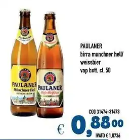 Del Prete Distribuzioni Paulaner birra munchner hell/weissbier offerta