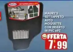 Maury's Maury's set tappeto auto moquette offerta