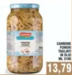 Bitar Cannone funghi tagliati in olio offerta