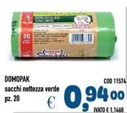 Del Prete Distribuzioni Sacchi nettezza verde Domopak offerta