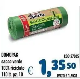 Del Prete Distribuzioni Domopak sacco verde offerta