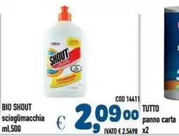 Del Prete Distribuzioni Bio Shout scioglimacchia offerta