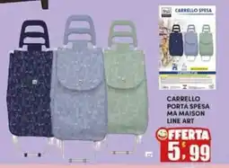 Maury's CARRELLO PORTA SPESA MAMAISON LINE ART offerta