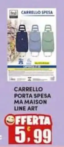Maury's Carrello porta spesa Ma Maison line art offerta