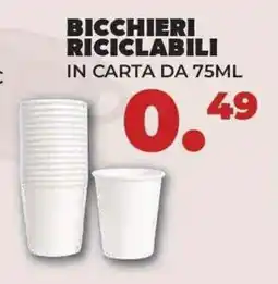 Amashop Bicchieri riciclabili in carta offerta