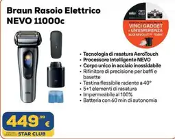 Euronics Tufano Braun Rasoio Elettrico NEVO 11000c offerta
