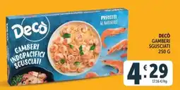 Deco Superfreddo Decò gamberi indopacifici sgusciati offerta