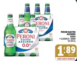 Gourmet Déco Peroni Nastro Azzurro birra classica zero offerta