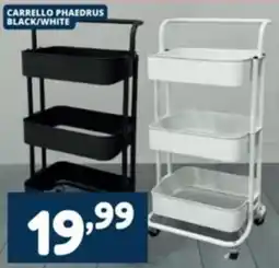 Cossuto Carrello Phaedrus Black/White offerta