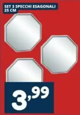 Cossuto Specchi esagonali offerta