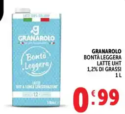 Gourmet Déco Granarolo Bontà Leggera Latte UHT offerta