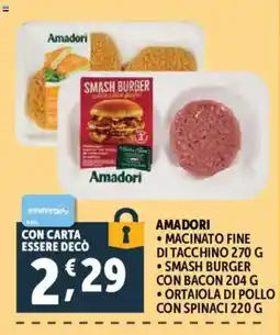 Gourmet Déco Amadori Smash Burger con bacon offerta