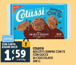 Gourmet Déco Colussi biscotti sempre con te con gocce di cioccolato offerta