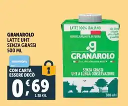 Gourmet Déco Granarolo latte UHT senza grassi offerta