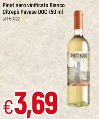 Famila Pinot nero vinificato Bianco Oltrepò Pavese DOC 750 ml offerta