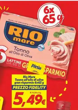 Iper Super Conveniente Rio Mare Tonno all'olio di oliva gran risparmio offerta
