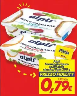 Iper Super Conveniente Alpli Formaggio fresco spalmabile classico/light offerta