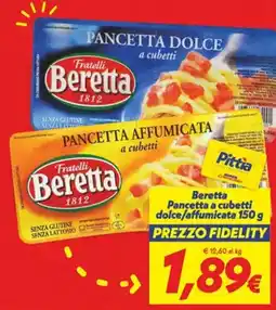Iper Super Conveniente Pancetta a cubetti Beretta offerta