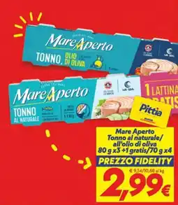 Iper Super Conveniente Mare Aperto Tonno al naturale offerta
