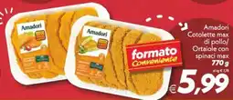 Iper Super Conveniente Amadori Cotolette max di pollo/Ortaiole con spinaci max offerta