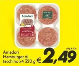 Iper Super Conveniente Amadori Hamburger di tacchino offerta
