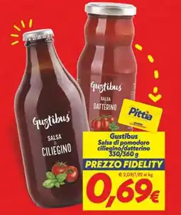 Iper Super Conveniente Gustibus Salsa di pomodoro ciliegino/datterino offerta
