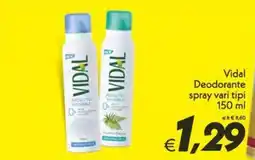 Iper Super Conveniente Vidal Deodorante spray offerta